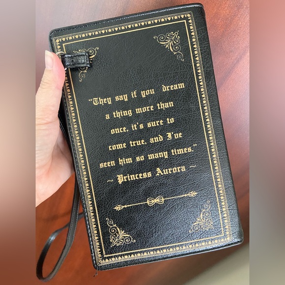 The Sleeping Beauty Vintage Book Purse Crossbody Clutch Handbag Vegan Classic - Picture 4 of 14